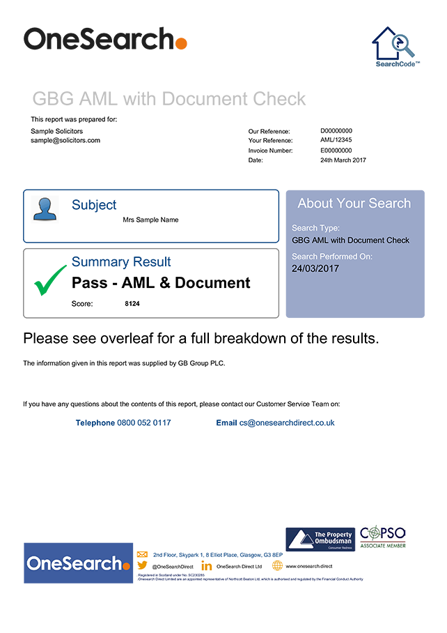 GBG AML with Document Check Image