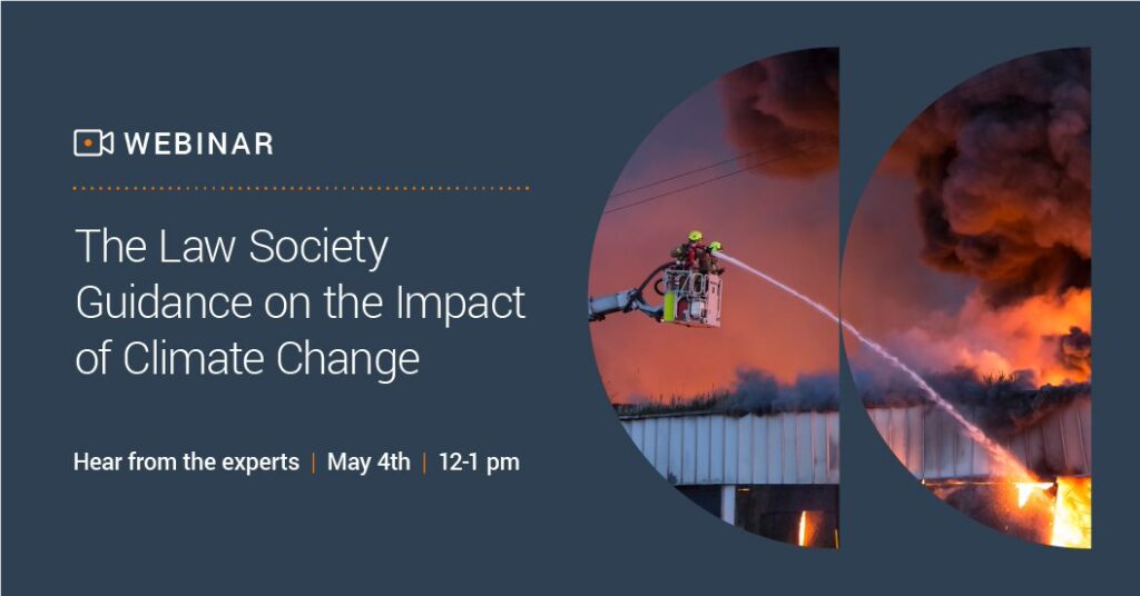 Webinar | The Law Society Guidance on the Impact of Climate Change on Solicitors Image