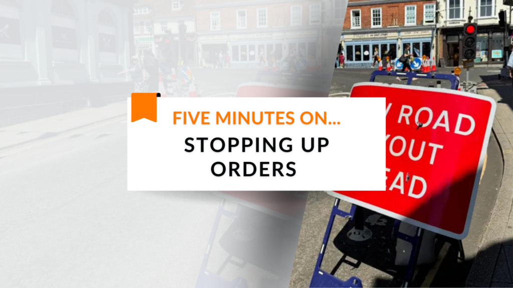 Five Minutes On… Stopping Up Orders